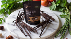 Bourbon Vanilleschoten 5 Stück (1 Set je 5 Stück) 18cm+ Premium Bio