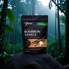 Bourbon Vanilleschoten 5 Stück (1 Set je 5 Stück) 18cm+ Premium Bio