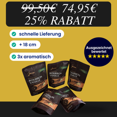 Bourbon Vanilleschoten 25 Stück (5 Set je 5 Stück) 18cm+ Premium Bio