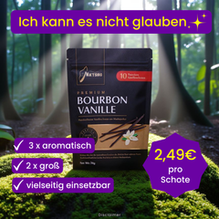 Bourbon Vanilleschoten 10 Stück (1 Set je 10 Stück) 18cm+ Premium Bio