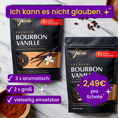 Bourbon Vanilleschoten 20 Stück (2 Set je 10 Stück) 18cm+ Premium Bio