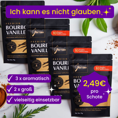 Bourbon Vanilleschoten 40 Stück (4 Set je 10 Stück) 18cm+ Premium Bio