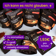 Bourbon Vanilleschoten 100 Stück (10 Set je 10 Stück) 18cm+ Premium Bio