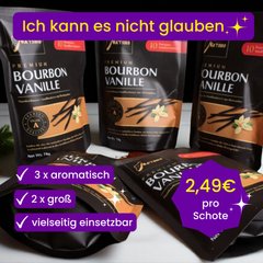 Bourbon Vanilleschoten 50 Stück (5 Set je 10 Stück) 18cm+ Premium Bio